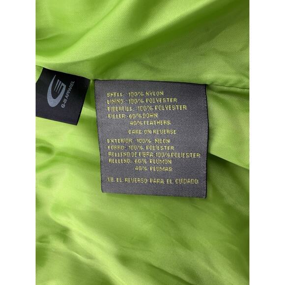 Kenneth Cole Reaction Womens Brown Down Puffer Vest Medium Neon Green Lining EUC - Picture 6 of 9